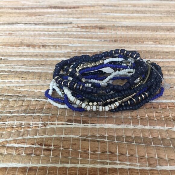 NWT NY&C set of 15 seed beed stretch bracelets - Picture 1 of 2